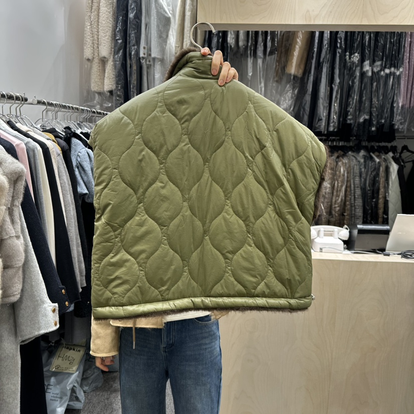 ANNA VERRY-P東大門㊣直郵女裝新品推薦馬甲里外穿雙面絎縫ANNA VERRY-P馬甲