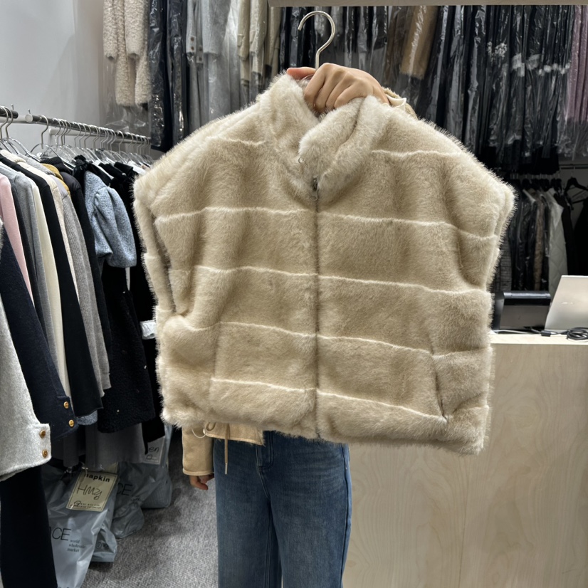 ANNA VERRY-P東大門㊣直郵女裝新品推薦馬甲里外穿雙面絎縫ANNA VERRY-P馬甲圖色1