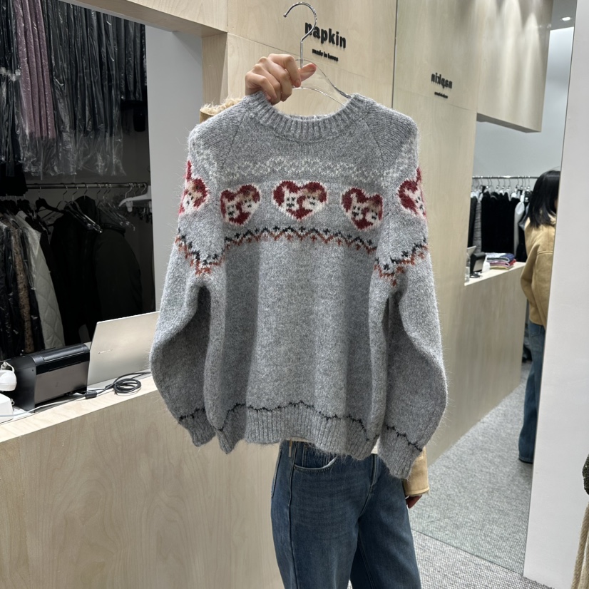 ANNA VERRY-P東大門㊣代購女士新款真品休閑25秋冬人氣毛衣ANNA VERRY-P毛衣圖色1