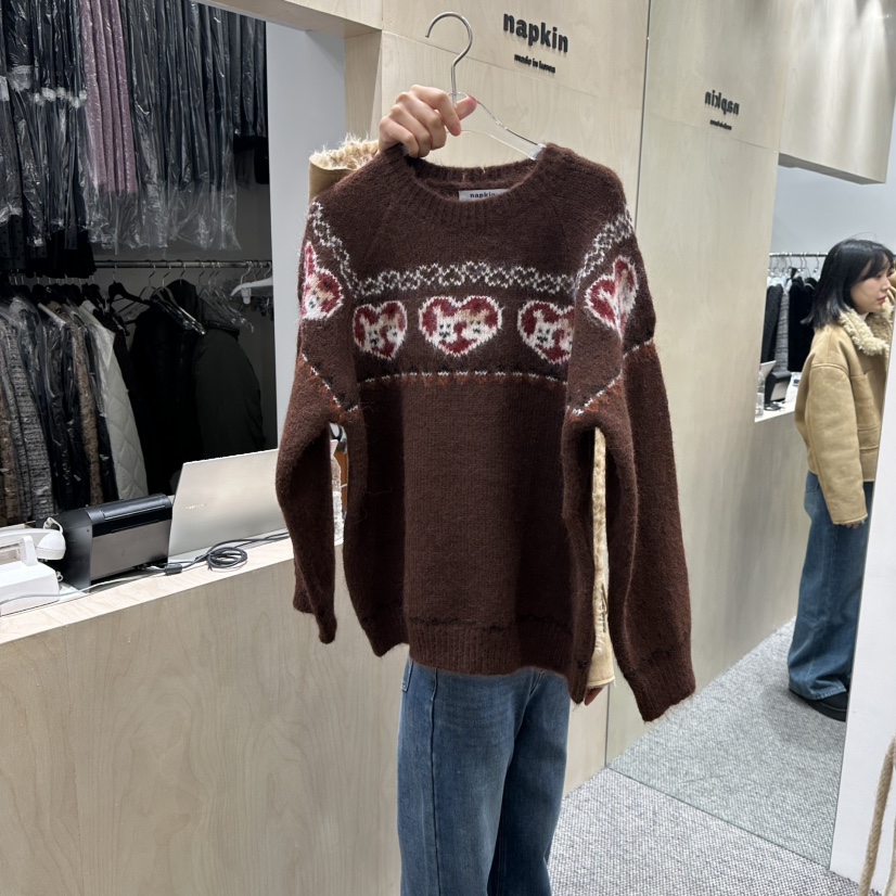 ANNA VERRY-P東大門㊣代購女士新款真品休閑25秋冬人氣毛衣ANNA VERRY-P毛衣圖色2