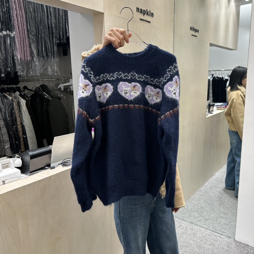 ANNA VERRY-P東大門㊣代購女士新款真品休閑25秋冬人氣毛衣ANNA VERRY-P毛衣圖色3