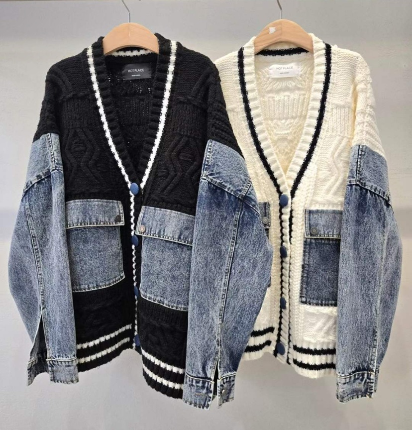 HOT PLACE東大門㊣代購女士新款25秋冬職業人氣熱賣夾克V領HOT PLACE_ISSUE/DREAM GIRIS夾克圖色2左二色