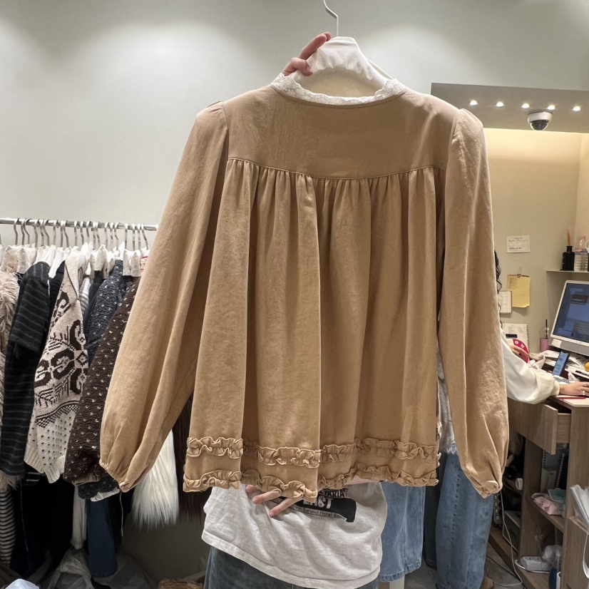 BY FLOW東大門㊣直郵女士新款休閑真品推薦人氣襯衫蕾絲衫BY FLOW襯衫/蕾絲衫