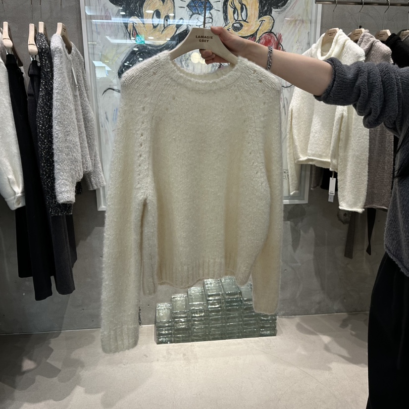 LAMAGIEPIE韓國代購㊣女裝新款25秋冬人氣時尚推薦熱賣針織衫LAMAGIE GREY針織衫圖色1