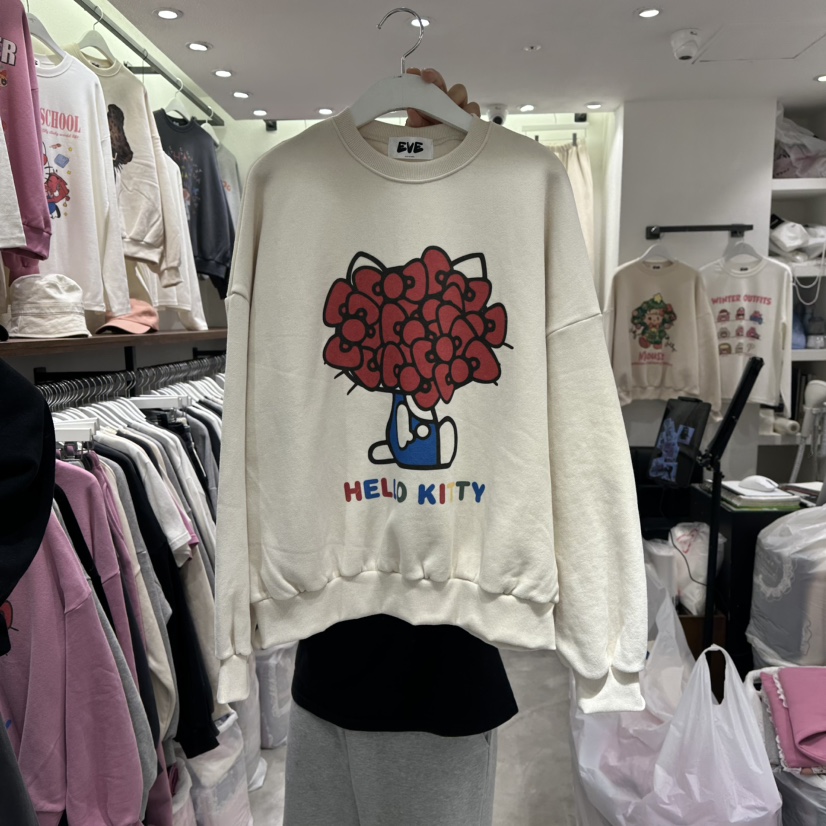 EVE東大門㊣直郵女士新品人氣推薦真品休閑時尚25秋冬衛衣加絨EVE衛衣圖色1