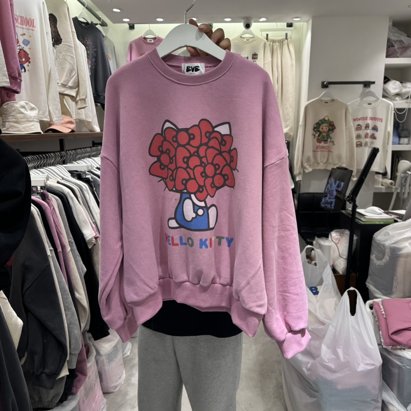 EVE東大門㊣直郵女士新品人氣推薦真品休閑時尚25秋冬衛衣加絨EVE衛衣圖色2