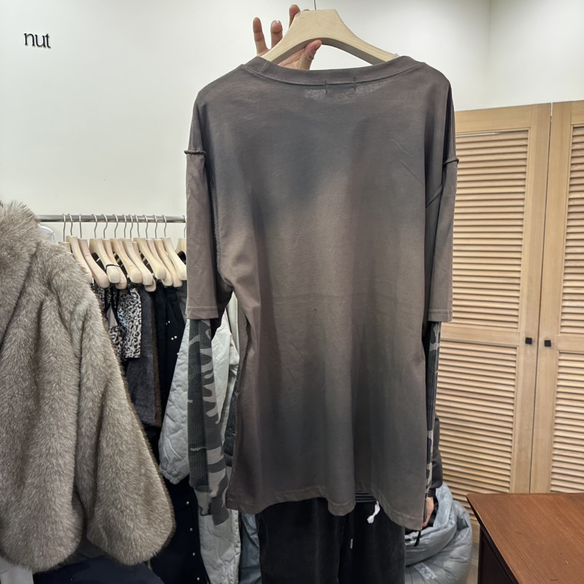 NUT韓國代購㊣女裝新品真品休閑推薦職業熱賣時尚25秋冬長袖T恤NUT長袖T恤