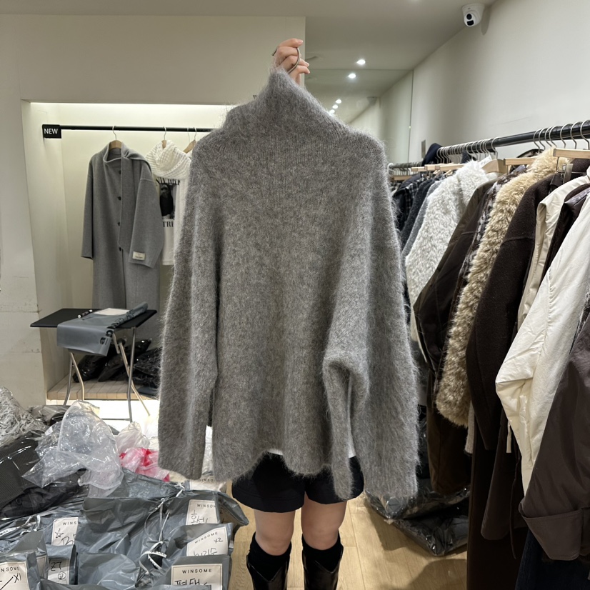 WINSOME東大門㊣直郵女士新品時尚休閑毛衣不含項鏈羊駝毛寬松WINSOME毛衣