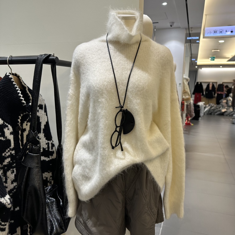 WINSOME東大門㊣直郵女士新品時尚休閑毛衣不含項鏈羊駝毛寬松WINSOME毛衣圖色1