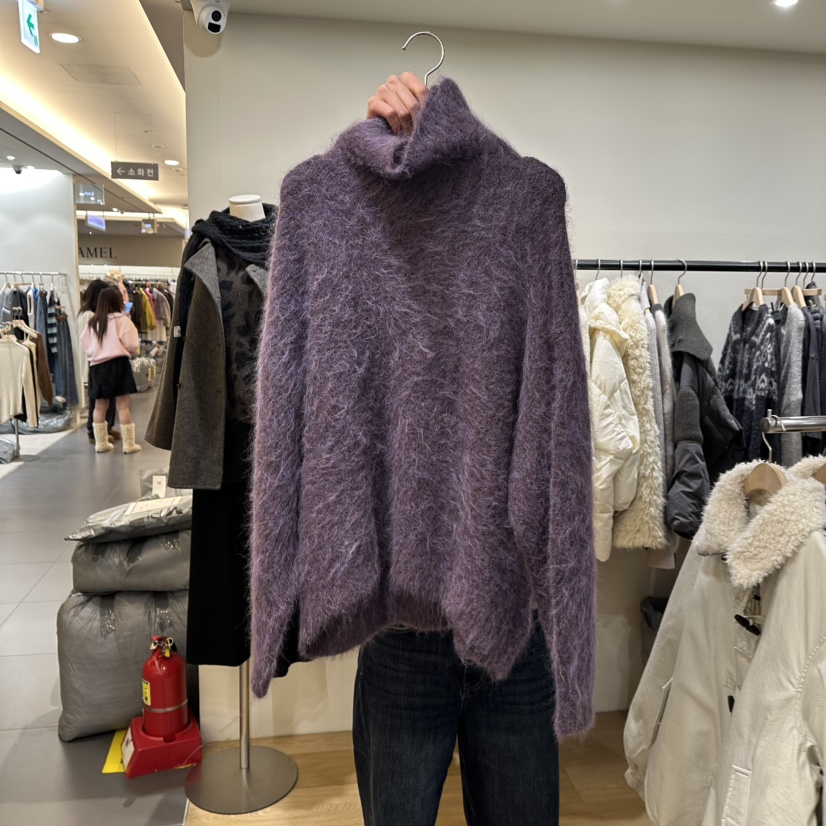 WINSOME東大門㊣直郵女士新品時尚休閑毛衣不含項鏈羊駝毛寬松WINSOME毛衣圖色2