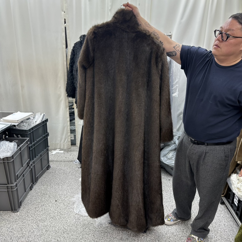 ONEBYTWO東大門㊣實拍女士新品時尚真品職業25秋冬中長款大衣ONE BY TWO中長款大衣