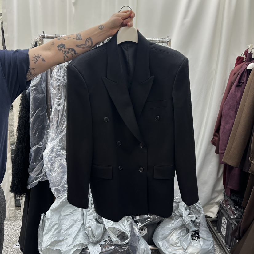 ONEBYTWO東大門㊣實拍女士新款時尚休閑推薦人氣短款大衣雙層ONE BY TWO短款大衣圖色2