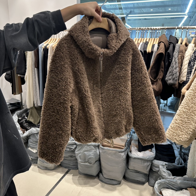 HONG.U東大門㊣直郵女士新品人氣真品熱賣推薦時尚夾克抓絨HONG.U夾克圖色3