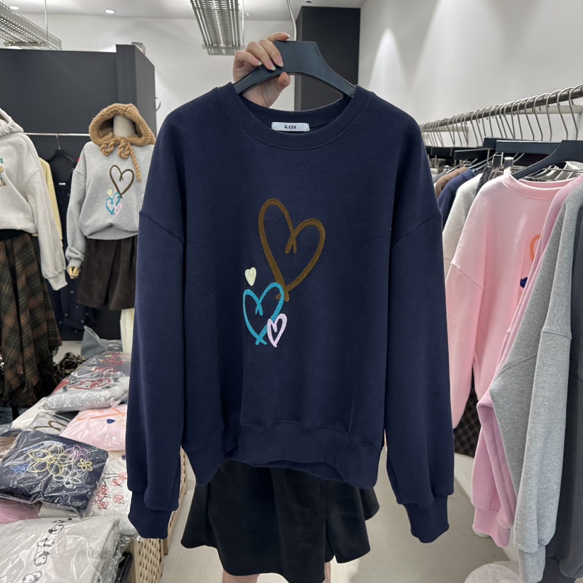 A.CES東大門㊣實拍女裝新款熱賣時尚人氣職業25秋冬衛衣加絨A.CES衛衣圖色2