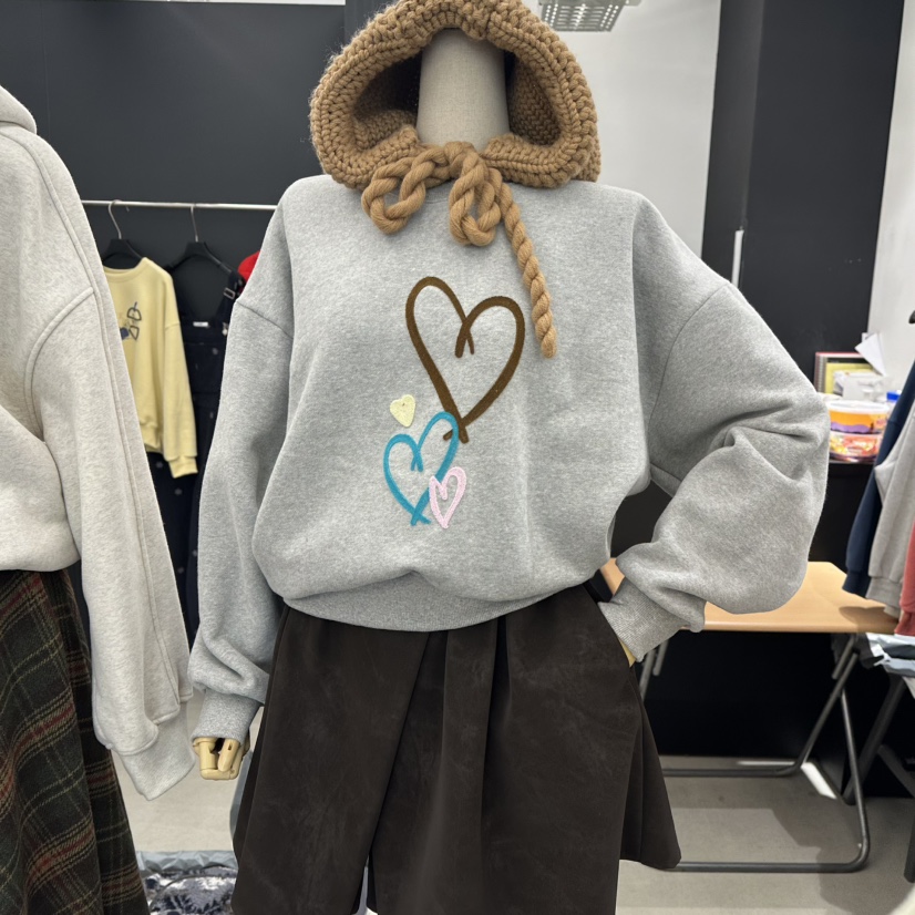 A.CES東大門㊣實拍女裝新款熱賣時尚人氣職業25秋冬衛衣加絨A.CES衛衣圖色4