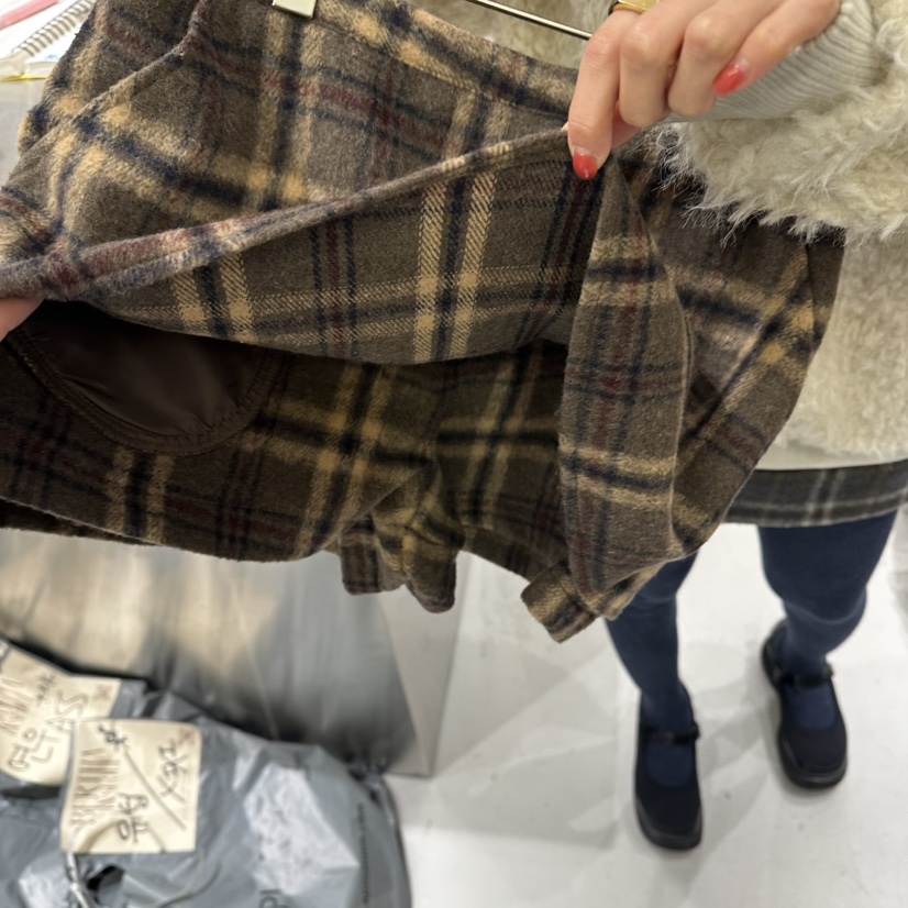 BERTHA韓國代購㊣女士新品熱賣25秋冬休閑真品人氣裙褲格紋BERTHA裙褲