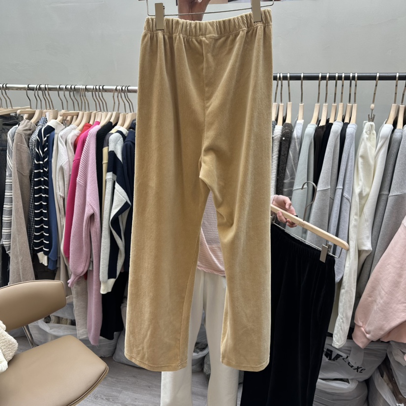 STICK WITH東大門㊣實拍女士新品推薦休閑時尚休閑褲絲絨褲STICK WITH休閑褲