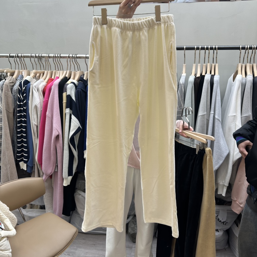 STICK WITH東大門㊣實拍女士新品推薦休閑時尚休閑褲絲絨褲STICK WITH休閑褲圖色1