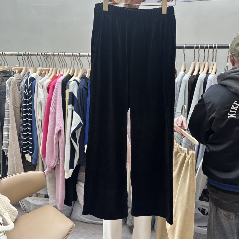 STICK WITH東大門㊣實拍女士新品推薦休閑時尚休閑褲絲絨褲STICK WITH休閑褲圖色2