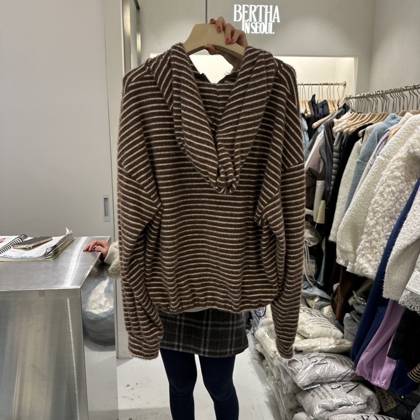 BERTHA東大門㊣直郵女士新款人氣職業時尚休閑25秋冬熱賣衛衣BERTHA衛衣