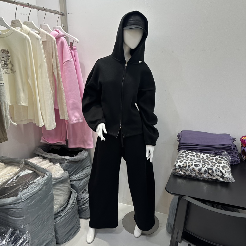 VISUAL SPACE東大門㊣代購女士新品職業時尚休閑褲加絨抓絨VISUAL SPACE休閑褲