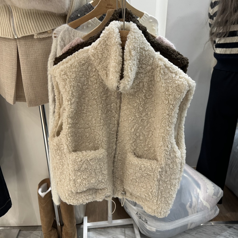 ABLESTUDIO東大門㊣代購女士新款時尚熱賣真品人氣馬甲口袋ABLESTUDIO馬甲圖色1