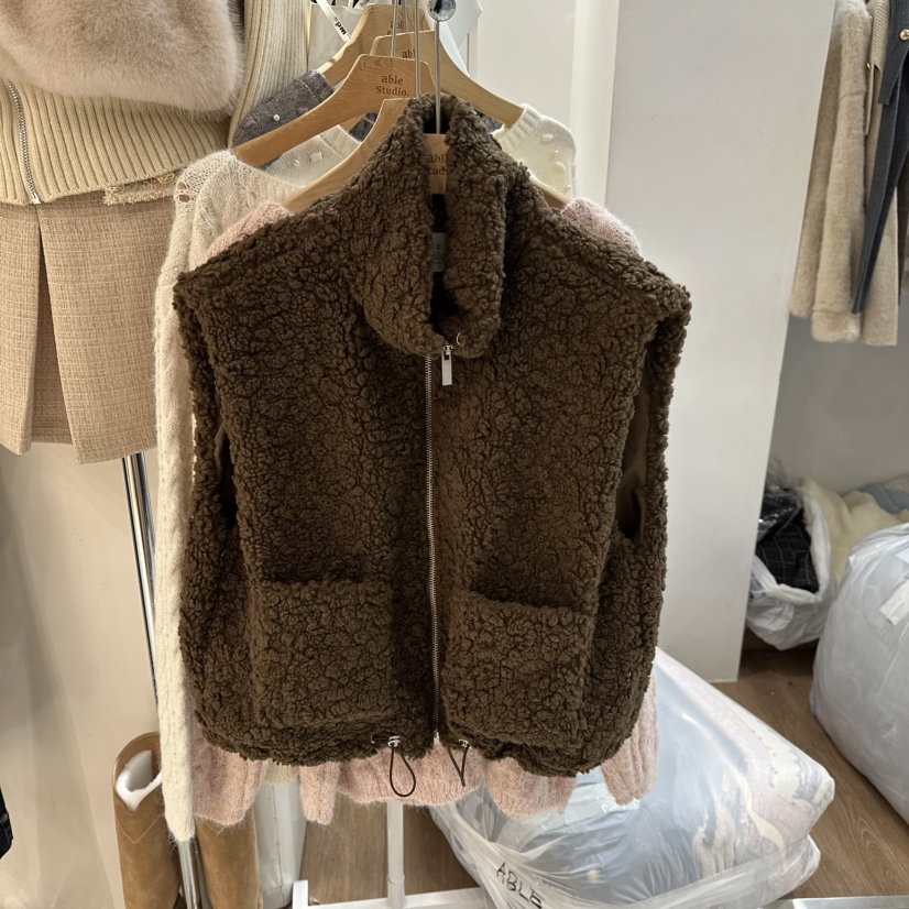 ABLESTUDIO東大門㊣代購女士新款時尚熱賣真品人氣馬甲口袋ABLESTUDIO馬甲圖色2