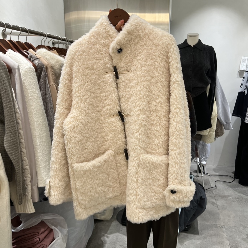 CHAE東大門㊣代購女裝新品休閑25秋冬時尚職業短款大衣羊毛CHAE短款大衣圖色2