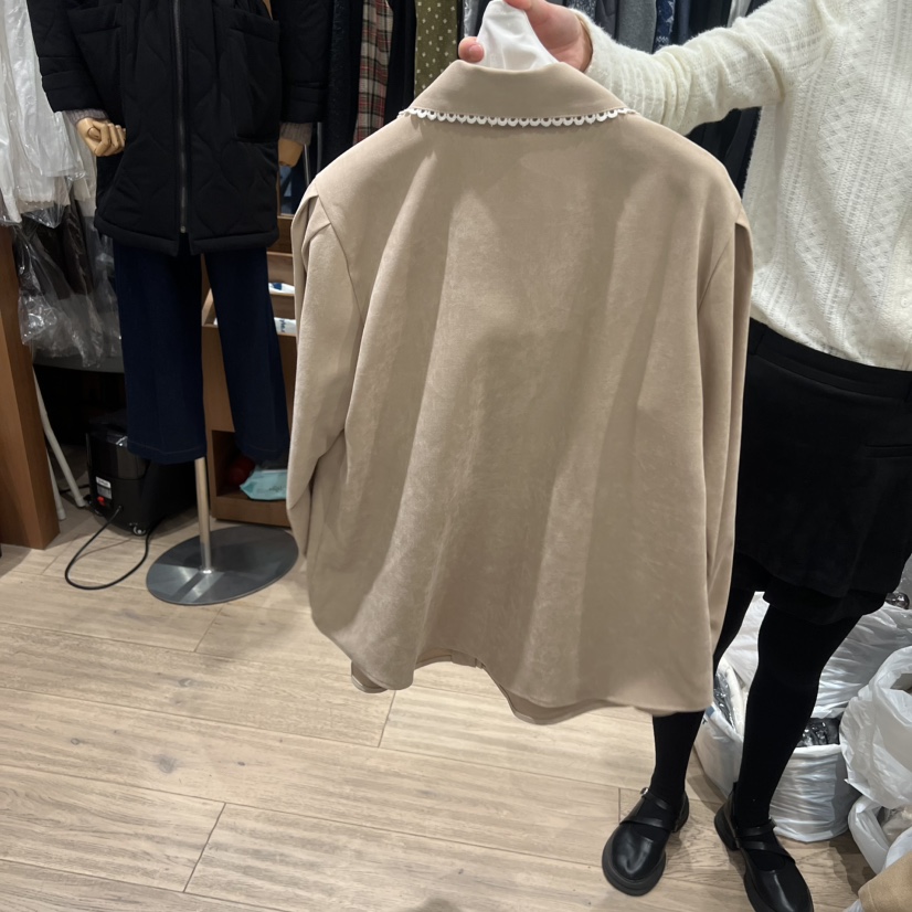 OGI東大門㊣實拍女裝新品熱賣25秋冬真品職業休閑襯衫蕾絲衫FLat OGI襯衫/蕾絲衫