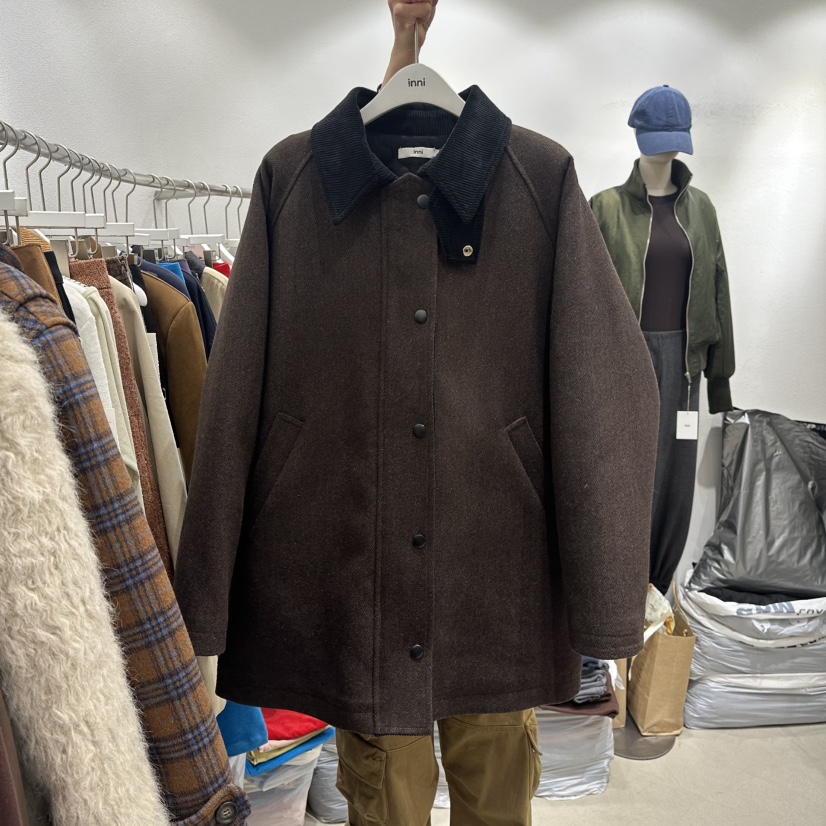 INNI東大門㊣直郵女士新款人氣時尚25秋冬職業推薦短款棉服inni短款棉服圖色1