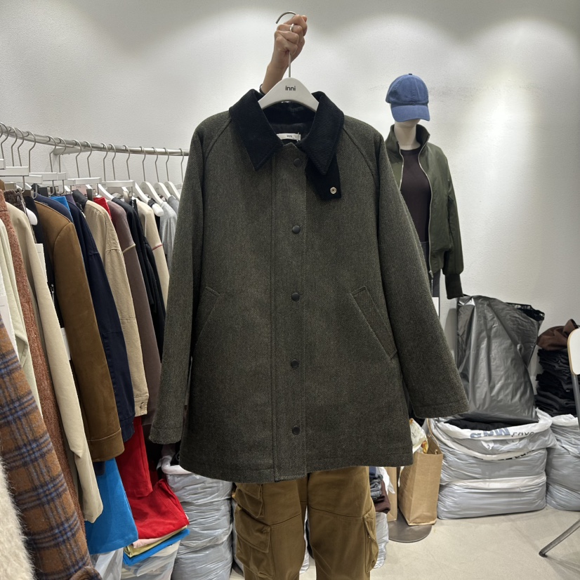 INNI東大門㊣直郵女士新款人氣時尚25秋冬職業推薦短款棉服inni短款棉服圖色2