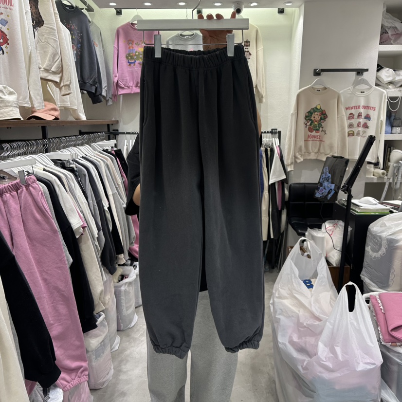 EVE韓國代購㊣女裝新品推薦休閑真品人氣職業時尚休閑褲加絨EVE休閑褲圖色3深灰色