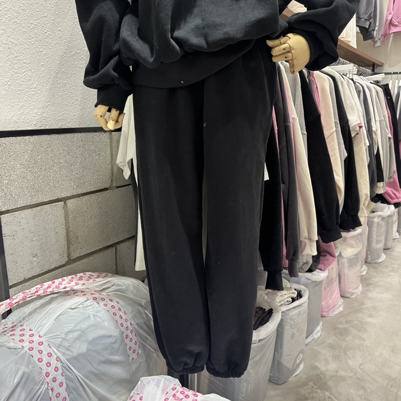 EVE韓國代購㊣女裝新品推薦休閑真品人氣職業時尚休閑褲加絨EVE休閑褲圖色4黑色