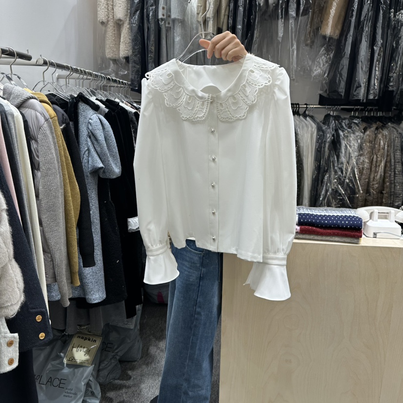 ANNA VERRY-P韓國直郵㊣女士新品真品熱賣人氣襯衫蕾絲衫ANNA VERRY-P襯衫/蕾絲衫圖色1