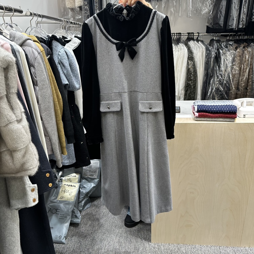 ANNA VERRY-P東大門㊣代購女士新品職業人氣25秋冬連衣裙ANNA VERRY-P連衣裙圖色1