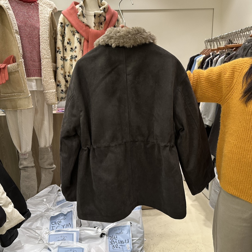 MELO東大門㊣直郵女士新款真品熱賣短款羽絨服中長款皮草鴨絨MELO短款羽絨服