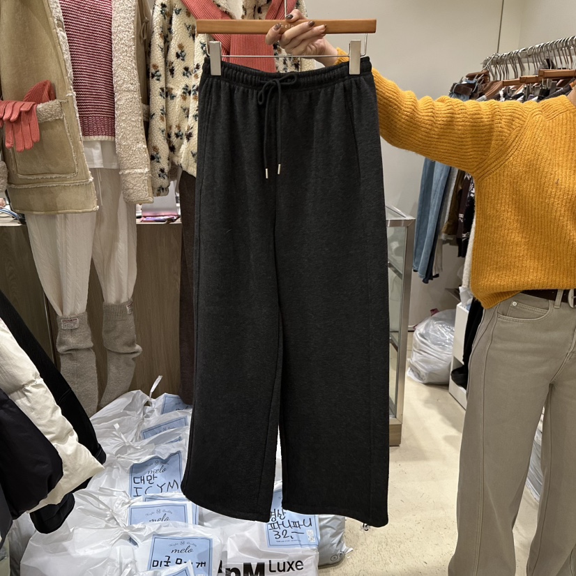 MELO韓國直郵㊣女士新款25秋冬時尚人氣真品職業休閑褲加絨MELO休閑褲圖色3