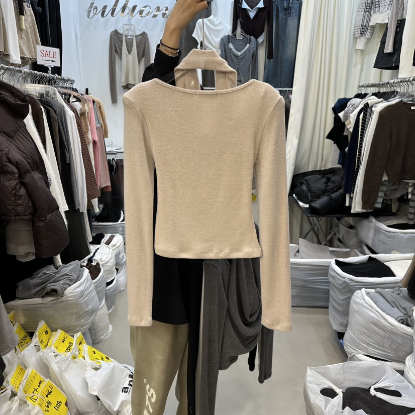 BILLION-L東大門㊣直郵女士新品熱賣休閑針織衫假兩件柔軟BILLION-L針織衫