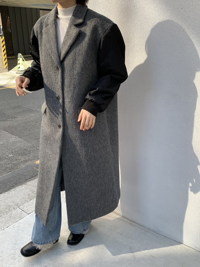 LOVE MY SANTA韓國代購㊣女士新款推薦時尚人氣中長款大衣Santa/LOVE MY SANTA中長款大衣