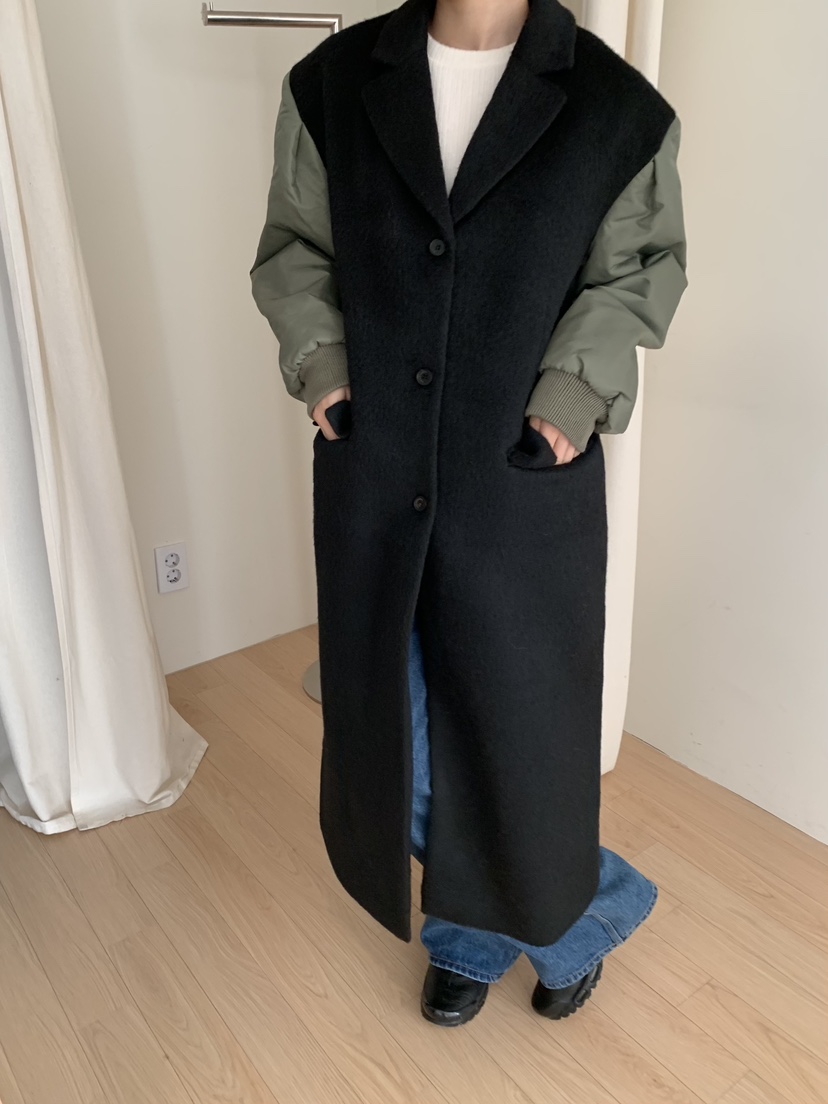 LOVE MY SANTA韓國代購㊣女士新款推薦時尚人氣中長款大衣Santa/LOVE MY SANTA中長款大衣圖色2