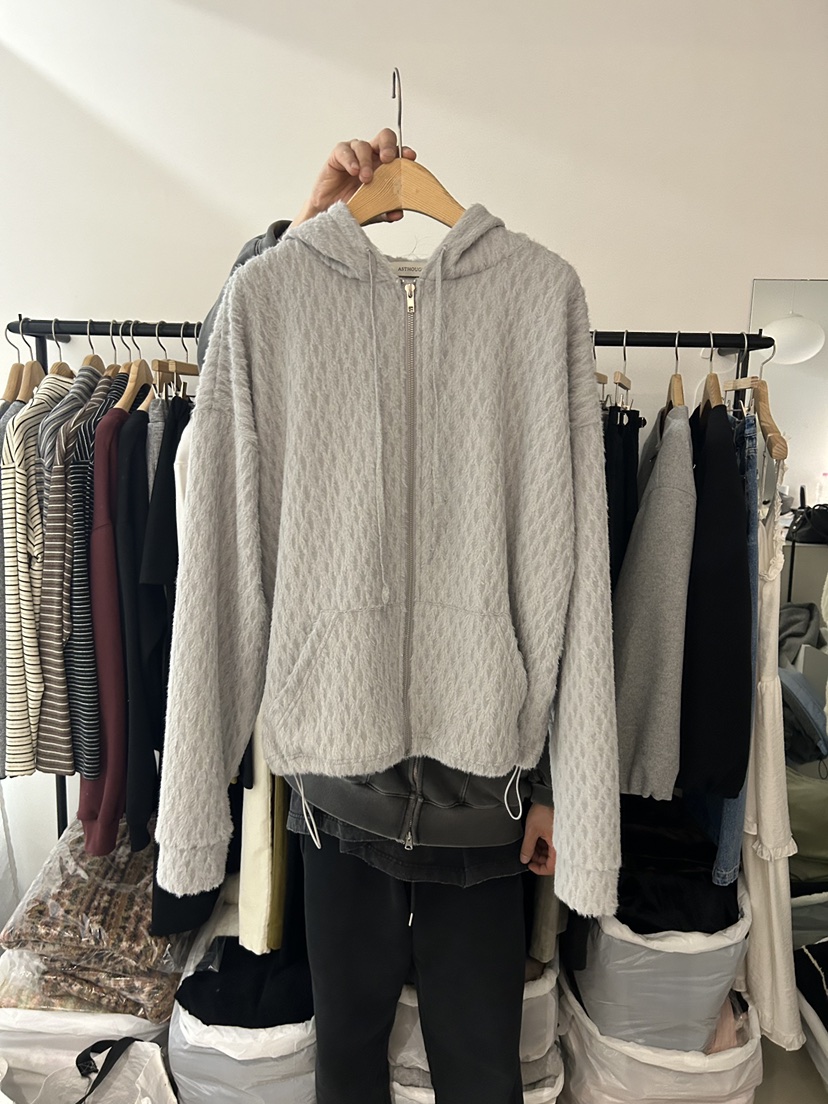 AS THOUGHT東大門㊣代購女士新款時尚人氣休閑衛衣開衫連帽AS THOUGHT衛衣圖色2