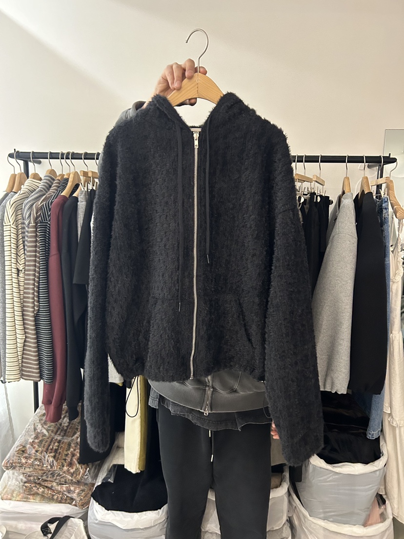 AS THOUGHT東大門㊣代購女士新款時尚人氣休閑衛衣開衫連帽AS THOUGHT衛衣圖色3