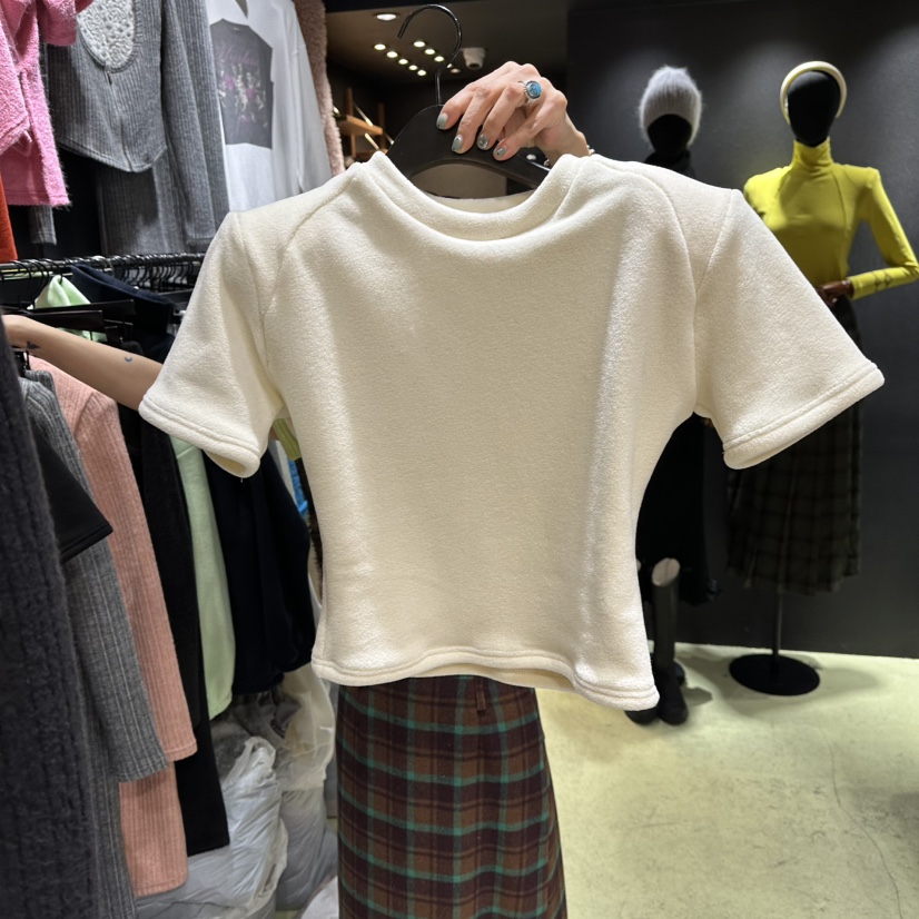 CHAVI東大門㊣實拍女裝新品25秋冬人氣時尚真品職業T恤保暖CHAVIT恤圖色1