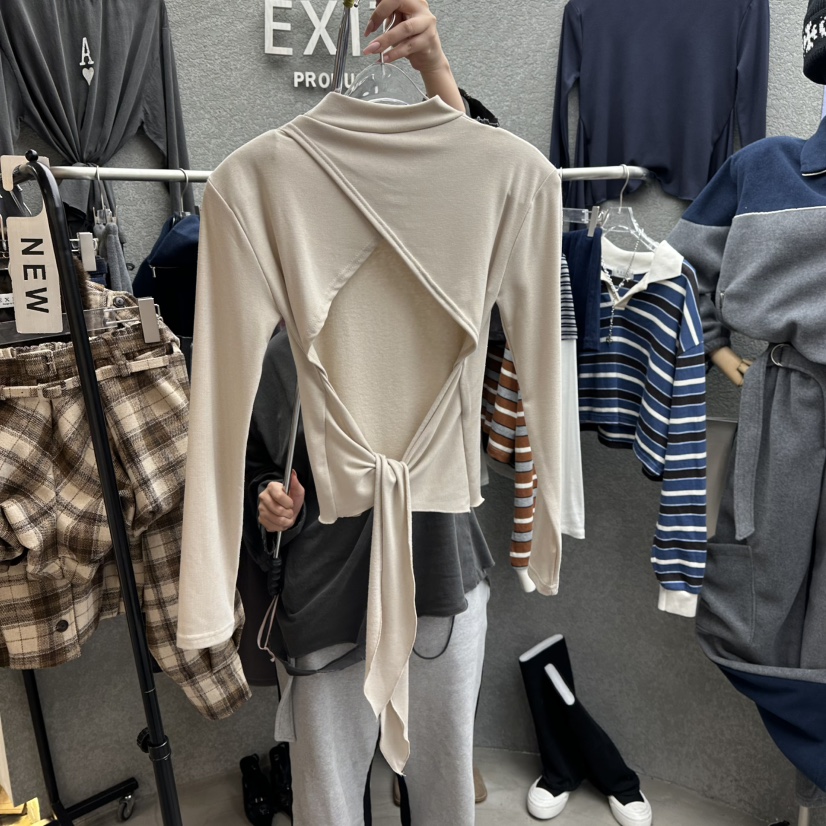 EXIT東大門㊣代購女裝新品真品25秋冬職業休閑人氣推薦長袖T恤EXIT長袖T恤