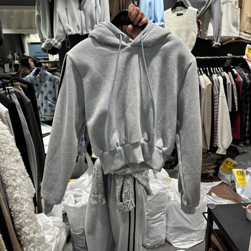 LONE STAR東大門㊣實拍女裝新品熱賣時尚真品25秋冬衛衣加絨LONE STAR衛衣圖色2