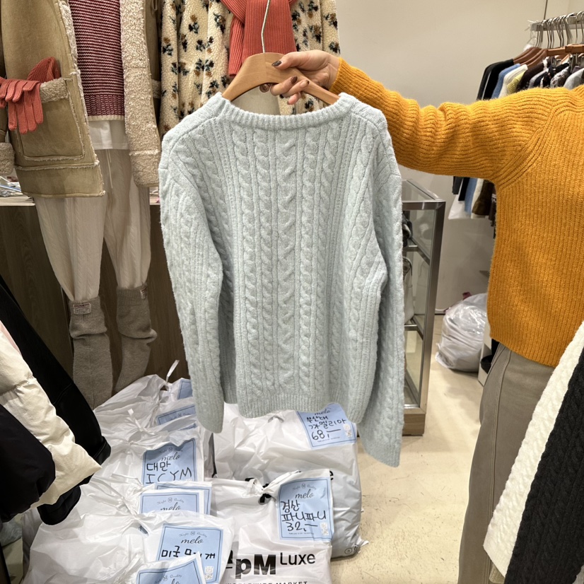 MELO東大門㊣代購女裝新款推薦人氣時尚職業休閑熱賣針織衫MELO針織衫