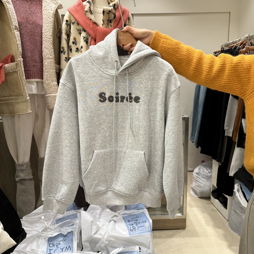 MELO韓國代購㊣女士新品推薦休閑真品熱賣職業25秋冬衛衣加絨MELO衛衣圖色1