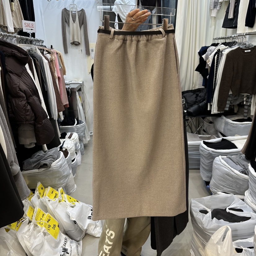 BILLION-L東大門㊣實拍女士新品推薦真品休閑長裙不含腰帶BILLION-L長裙