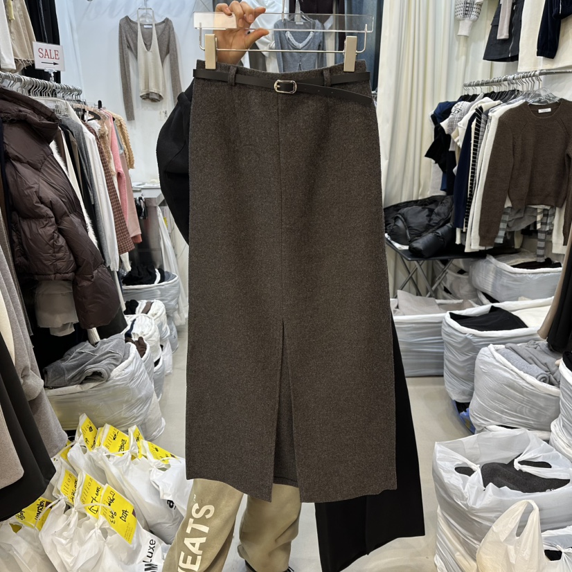 BILLION-L東大門㊣實拍女士新品推薦真品休閑長裙不含腰帶BILLION-L長裙圖色2