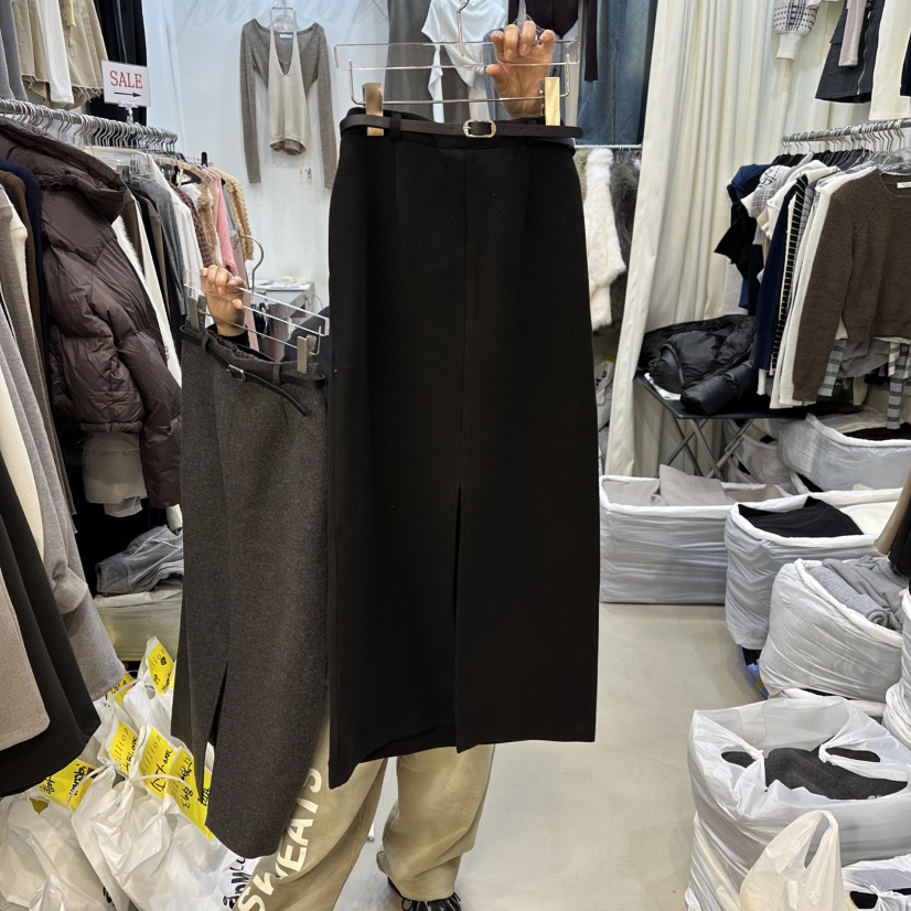 BILLION-L東大門㊣實拍女士新品推薦真品休閑長裙不含腰帶BILLION-L長裙圖色3